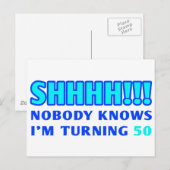 Carte Postale Cadeau de sac de 50 ans (Devant / Derrière)