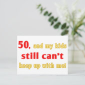 Carte Postale Cadeau de sac de 50 ans (Debout devant)