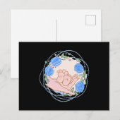 Carte Postale Cadeau de sage-femme Merci Main Avec Pieds de Bébé (Devant / Derrière)