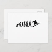 Carte Postale Cadeau de snowboard Évolution du snowboard (Devant / Derrière)