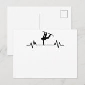 Carte Postale Cadeau de sport drôle de rythme cardiaque de snowb (Devant / Derrière)