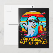 Carte Postale Cadeau de vacances pour la fête d'Halloween (Devant / Derrière)