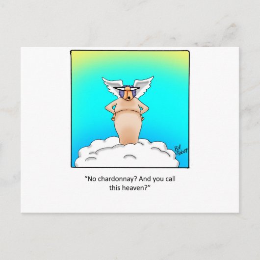 Carte Postale Cadeau de vin drôle ! (Devant)
