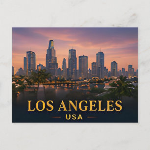 Carte Postale ✈️ Cadeau de voyage à Los Angeles Californie 🌴