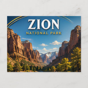 Carte Postale Cadeau de voyage à Zion National Park Angels Landi
