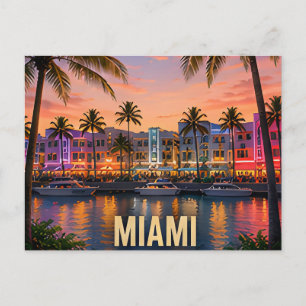 Carte Postale Cadeau de voyage au bord de l'eau tropical à Miami