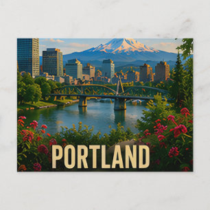 Carte Postale Cadeau de voyage de Portland Oregon au bord de la