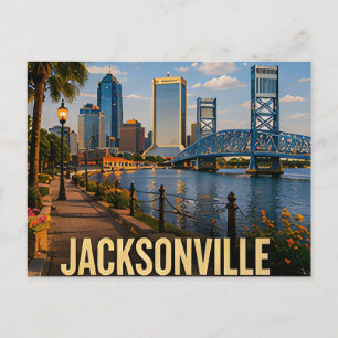 Carte Postale Cadeau de voyage Jacksonville Floride rive
