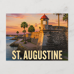 Carte Postale Cadeau de voyage pour la ville côtière de St Augus