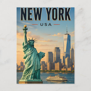 Carte Postale Cadeau de voyage sur la skyline de New York