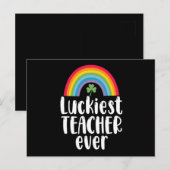 Carte Postale Cadeau d'école pour enseignant le plus chanceux St (Devant / Derrière)