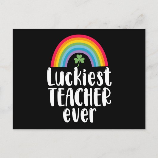 Carte Postale Cadeau d'école pour enseignant le plus chanceux St (Devant)