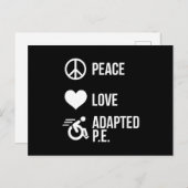 Carte Postale Cadeau d'enseignant adapté Pe Ape (Devant / Derrière)