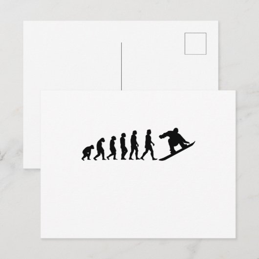 Carte Postale Cadeau d'évolution de snowboard (Devant / Derrière)