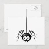 Carte Postale Cadeau d'Halloween Black Spider mignon (Devant / Derrière)
