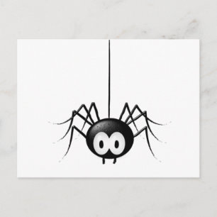 Carte Postale Cadeau d'Halloween Black Spider mignon