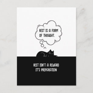 Carte Postale Cadeau d'humour de citation de chat motivationnel 