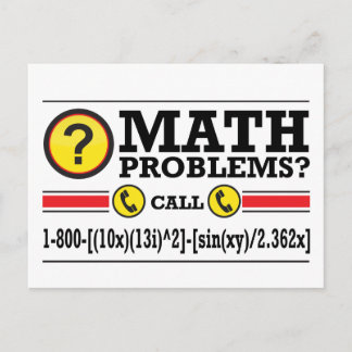 Carte Postale Cadeau d'humour de cours particuliers de maths