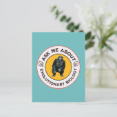 Carte Postale Cadeau d'humour de nerd sur l'évolution drôle de b (Debout devant)