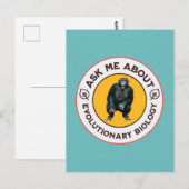 Carte Postale Cadeau d'humour de nerd sur l'évolution drôle de b (Devant / Derrière)