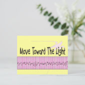 Carte Postale Cadeau d'infirmière de l'ICU—Design de bande EKG H (Debout devant)