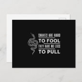 Carte Postale Cadeau drôle d'animal de compagnie de serpent de c (Devant / Derrière)