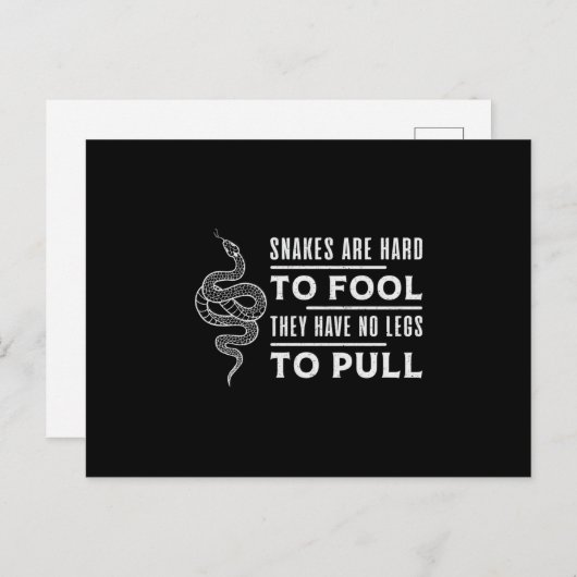Carte Postale Cadeau drôle d'animal de compagnie de serpent de c (Devant / Derrière)