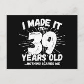 Carte Postale Cadeau drôle d'anniversaire 39 ans sarcastique (Devant)