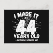 Carte Postale Cadeau drôle d'anniversaire 44 ans sarcastique Mem (Devant)