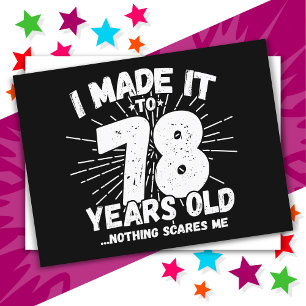 Carte Postale Cadeau drôle d'anniversaire 78 ans mémé sarcasique