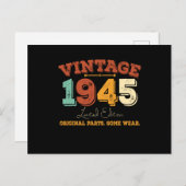 Carte Postale Cadeau drôle d'anniversaire 80 ans pour une person (Devant / Derrière)