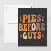 Carte Postale Cadeau drôle de feuilles de groovy avant les mecs  (Devant / Derrière)