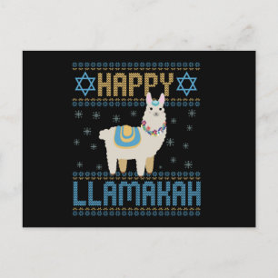 Carte Postale Cadeau drôle de Hanouka juif LLamakah Joyeux