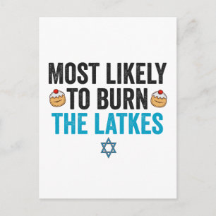 Carte Postale Cadeau drôle de Hanukkah le plus susceptible de br