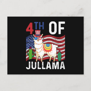 Carte Postale Cadeau drôle de llama patriotique du 14 juillet