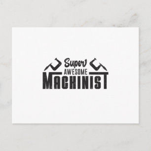 Carte Postale Cadeau drôle d'opérateur de machine CNC machiniste