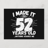 Carte Postale Cadeau drôle et sarcastique pour 52 ans (Devant)