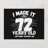 Carte Postale Cadeau drôle et sarcastique pour 72 ans - Idée de  (Devant)