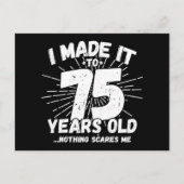 Carte Postale Cadeau drôle et sarcastique pour 75 ans (Devant)