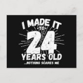 Carte Postale Cadeau drôle et sarcastique pour les 24 ans (Devant)