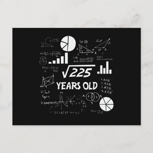 Carte Postale Cadeau drôle geek maths 15 ans pour un anniversair (Devant)