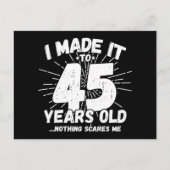 Carte Postale Cadeau drôle pour 45 ans - Mème sarcastique (Devant)