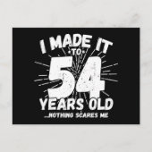 Carte Postale Cadeau drôle pour 54 ans - Mème sarcastique (Devant)