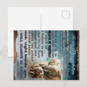 Carte Postale Cadeau Drôle Pour Ma Fille | Cadeau De Famille (Devant / Derrière)