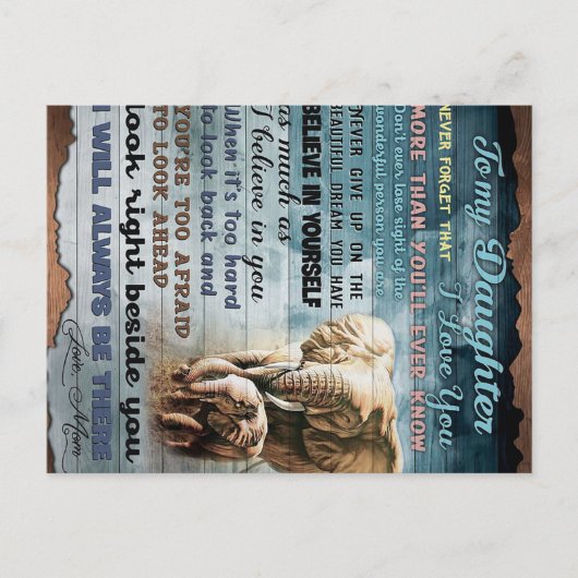 Carte Postale Cadeau Drôle Pour Ma Fille | Cadeau De Famille (Devant)