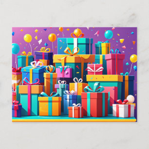 Carte Postale Cadeau Enveloppé délice