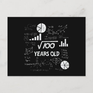 Carte Postale Cadeau geek de math pour 10 ans Anniversaire geek 