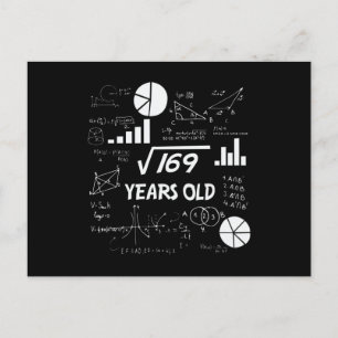 Carte Postale Cadeau geek de math pour 13 ans Anniversaire geeky