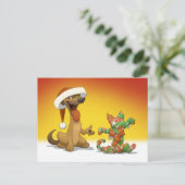 Carte postale "Cadeau gratuit" (Debout devant)