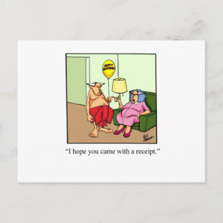 Carte Postale Cadeau hilarant d'amour !